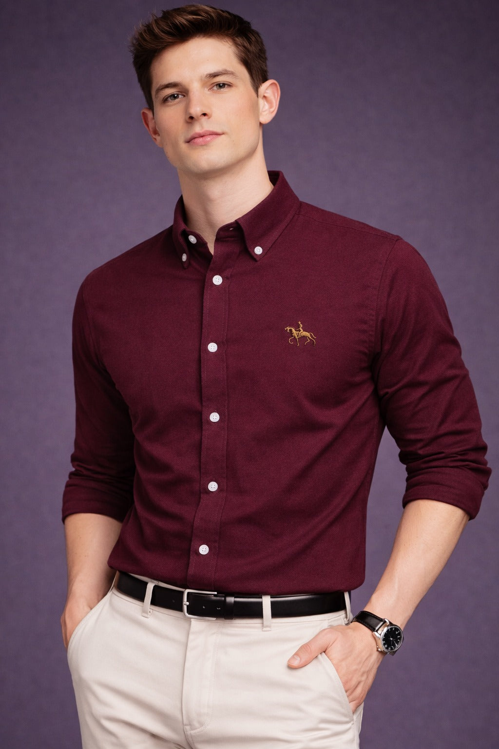 Camicia Uomo Blu Navy Slim Fit – Eleganza Casual in Cotone Premium