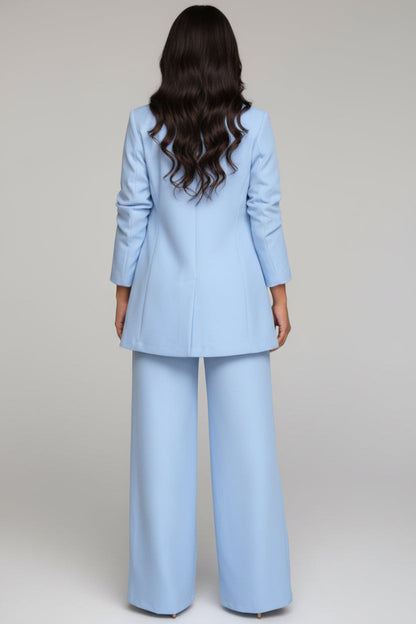 Completo Donna Elegante Blazer e Pantaloni a Vita Alta – Casual Chic