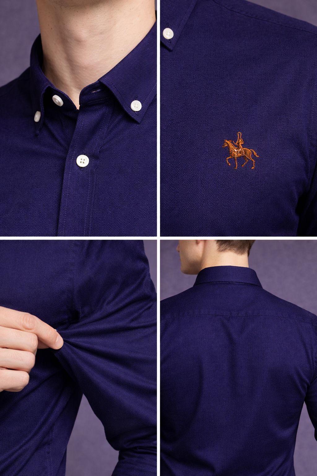 Camicia Uomo Blu Navy Slim Fit – Eleganza Casual in Cotone Premium