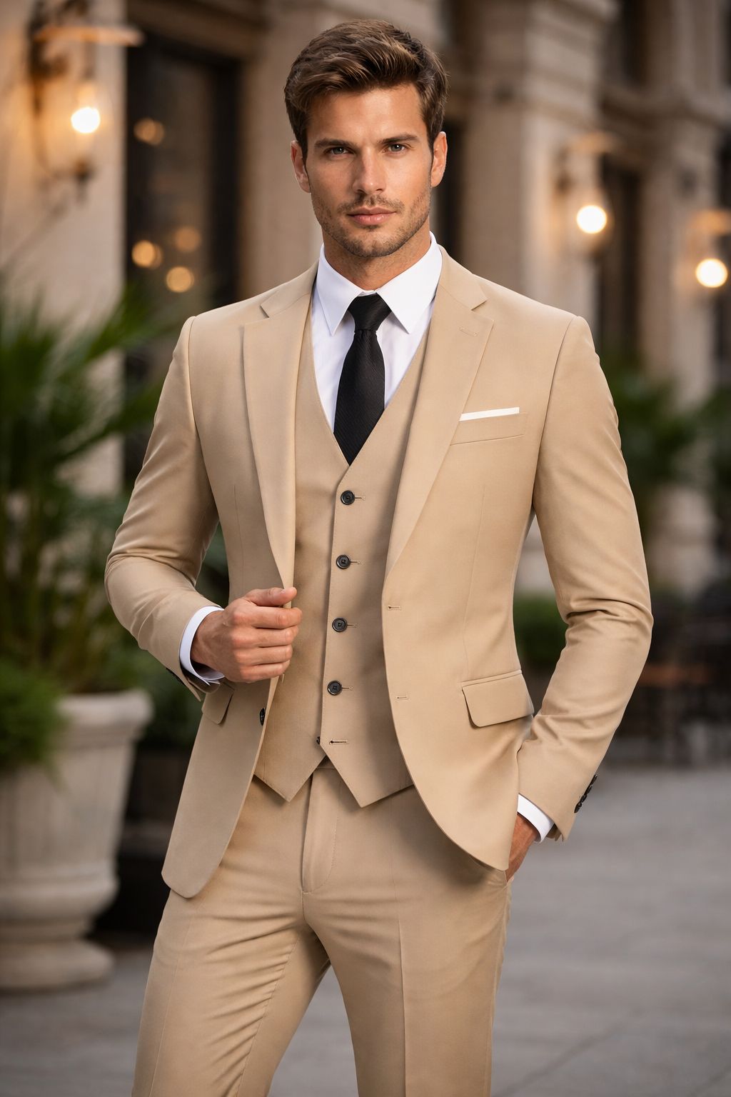 Abito Elegante Uomo Blu Slim Fit – Completo Giacca e Pantalone per Cerimonia, Eventi e Occasioni Formali