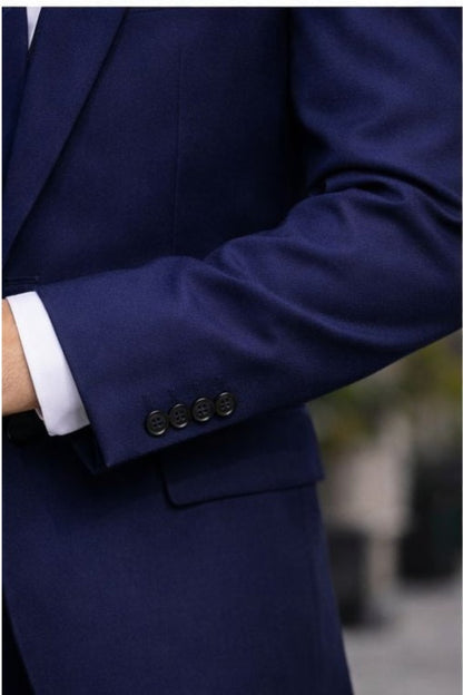 Abito Elegante Uomo Blu Slim Fit – Completo Giacca e Pantalone per Cerimonia, Eventi e Occasioni Formali